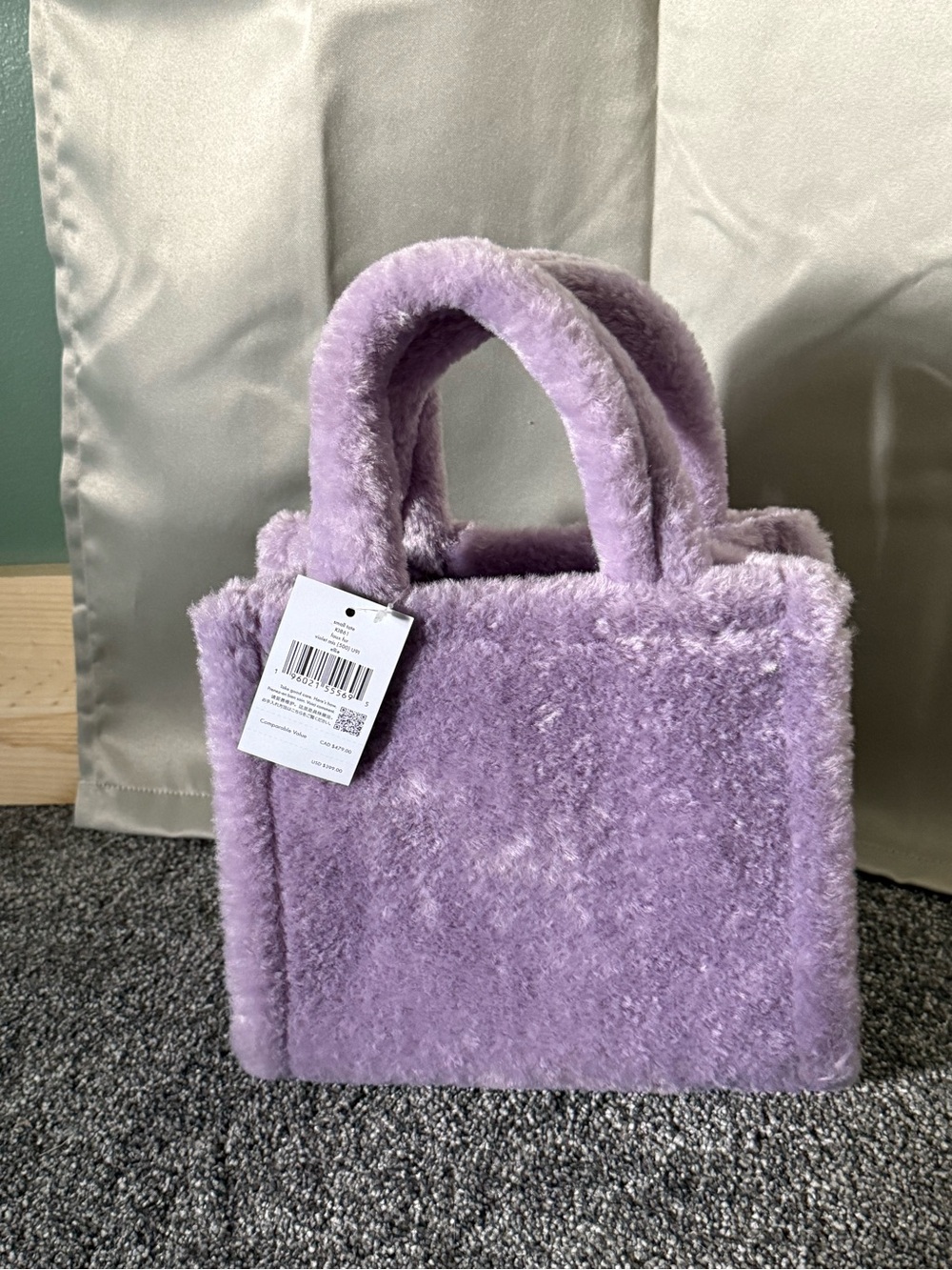 kate spade lavender plush mini tote - Picture 7 of 8